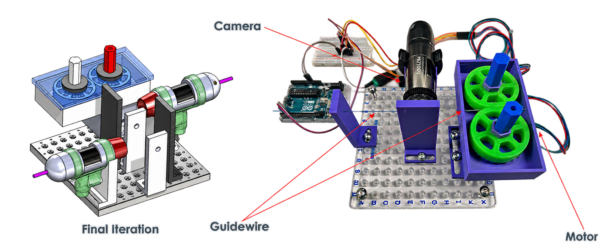 Automated inspection CAD assembly alongside the physical prototype